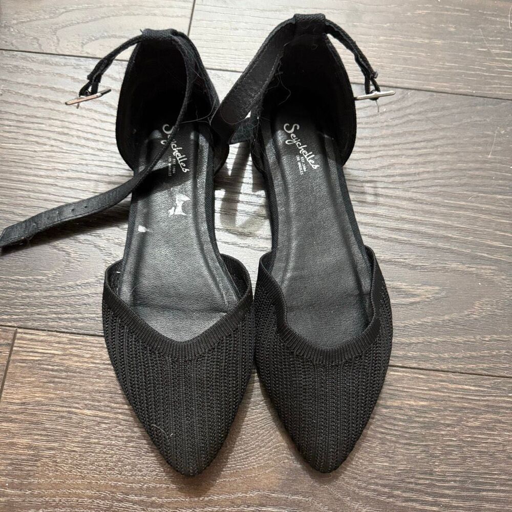 Seychelles Women’s 6 Black Pointed Toe Sandals - Picture 3 of 6